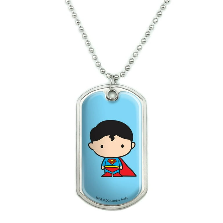 Superman dog tag necklace hot sale