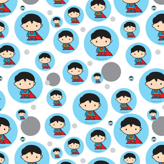 Superman Cute Chibi Character Premium Gift Wrap Wrapping Paper Roll
