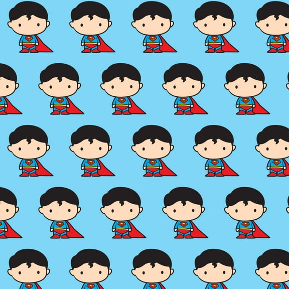 Superman Cute Chibi Character Premium Roll Gift Wrap Wrapping Paper