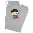 thumbnail image 1 of Superman Cute Chibi Character Unisex Jogger Sweatpants for Men and Women, Athletic Heather, 2X-Large, 1 of 1