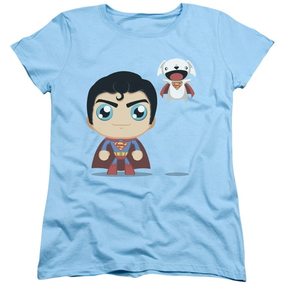 Superman Cute Superman Women's T-Shirt Light Blue