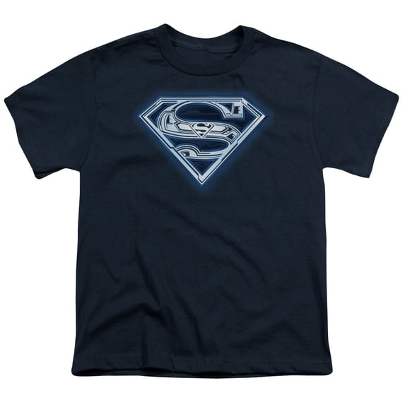 Superman - Cyber Shield - Youth Short Sleeve Shirt - Large