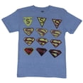 thumbnail image 1 of Superman (DC Comics) Mens T-Shirt  - Distressed Historic Shield Collection on (Small), 1 of 2