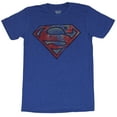 thumbnail image 1 of Superman (DC Comics) Mens T-Shirt - Heavily Distressed Red Yellow Blue Logo (Small), 1 of 1
