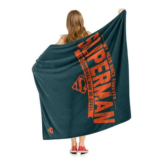 Superman Dad Of Steel Kids Silk Touch Throw Blanket