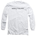 thumbnail image 1 of Superman Daily Planet Logo Long Sleeve Adult 18/1 T-Shirt White, 1 of 1