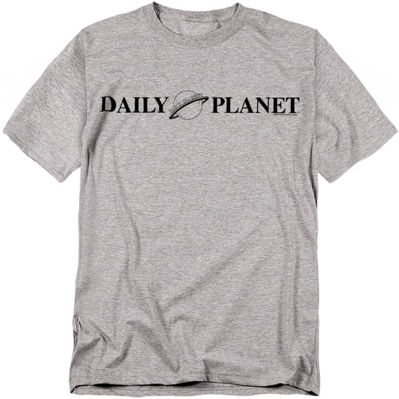 Superman T-Shirt Daily Planet Logo Unisex Graphic Tee For Men & Women Athletic Heather 