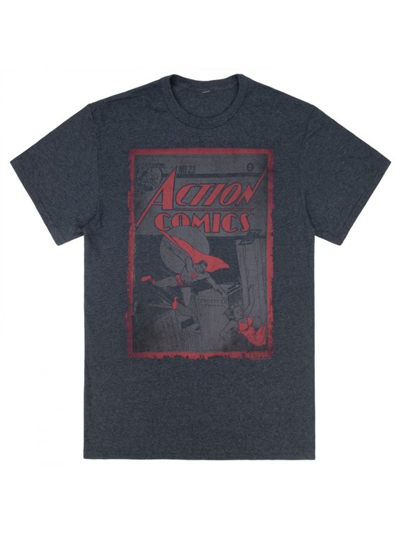Dark Print Action Comic Cover #23 Grey Colorway T-Shirt-Medium