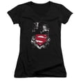 thumbnail image 1 of Superman Darkest Hour Junior Women's V-Neck T-Shirt Black, 1 of 1