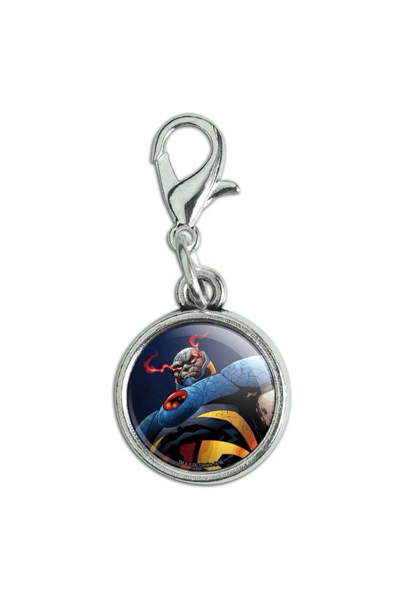 Superman Darkseid Character Antiqued Bracelet Pendant Zipper Pull Charm with Lobster Clasp