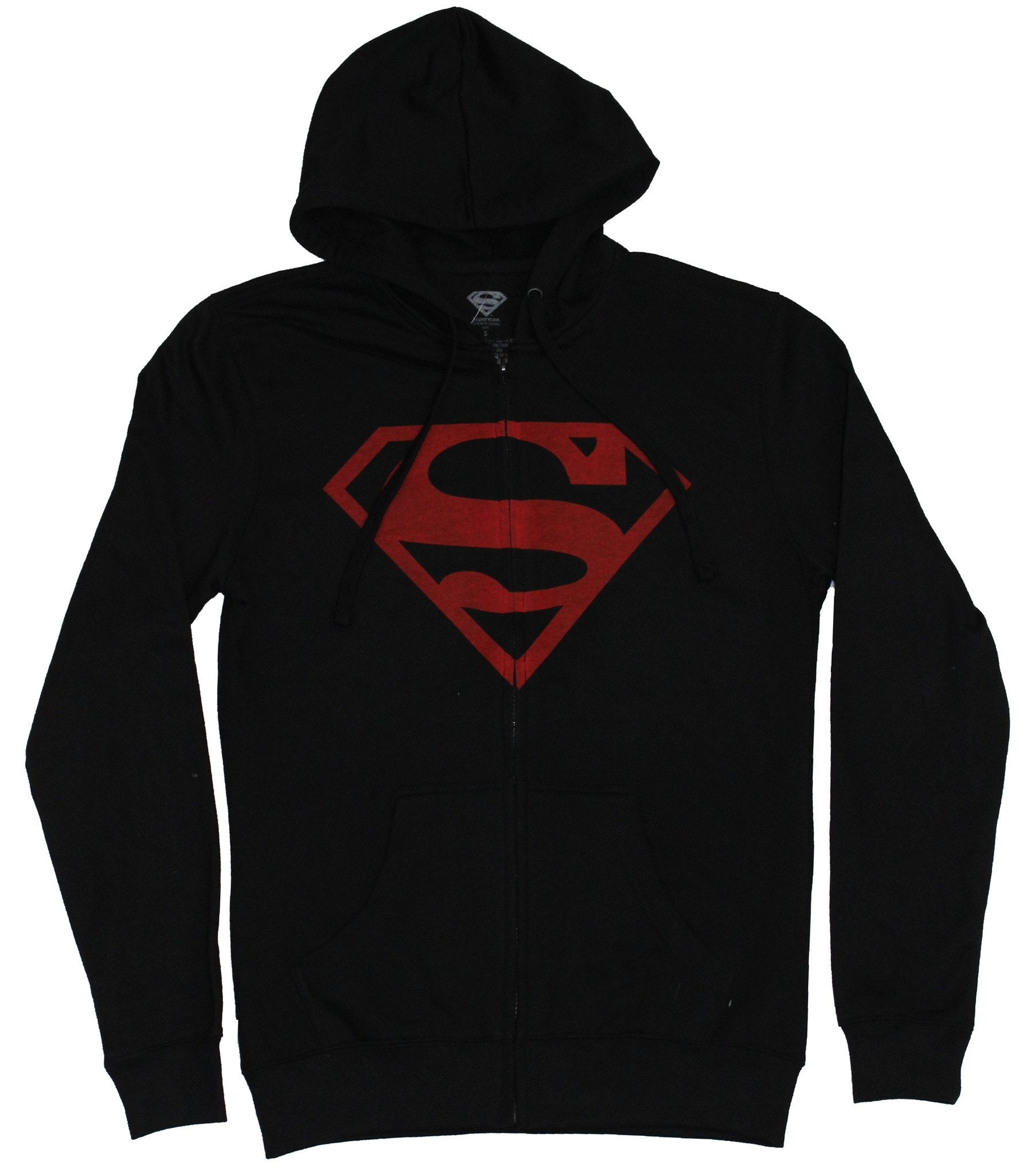 Superman (Dc Comics) Faded - (Medium) S Image Classic Mens Hoodie red Logo