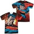 thumbnail image 1 of Superman Determination Unisex Adult Sublimated Costume T Shirt (Front/Back), Small Multicolor, 1 of 2