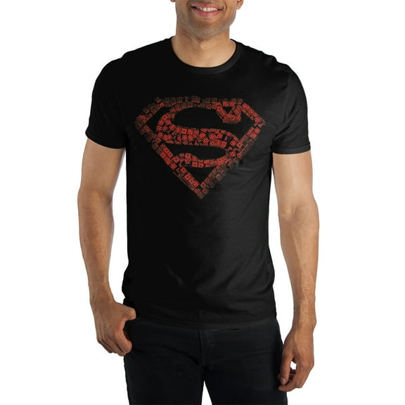 Superman Dice Logo Black T-Shirt-XX-Large