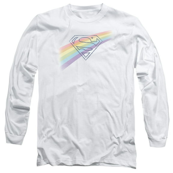 Superman - Distressed Outline - Long Sleeve Shirt - Large