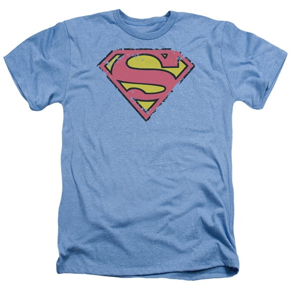 Superman - Distressed Shield - Heather Short Sleeve Shirt - XX-Large