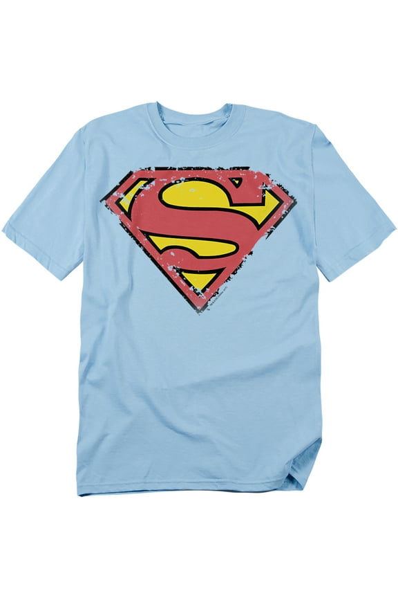 T-Shirt Distressed Shield Unisex Graphic Tee For Men & Women Light Blue&nbsp;