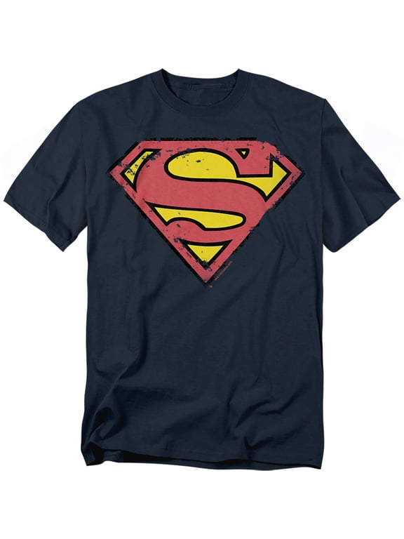 T-Shirt Distressed Shield Unisex Graphic Tee For Men & Women Navy 