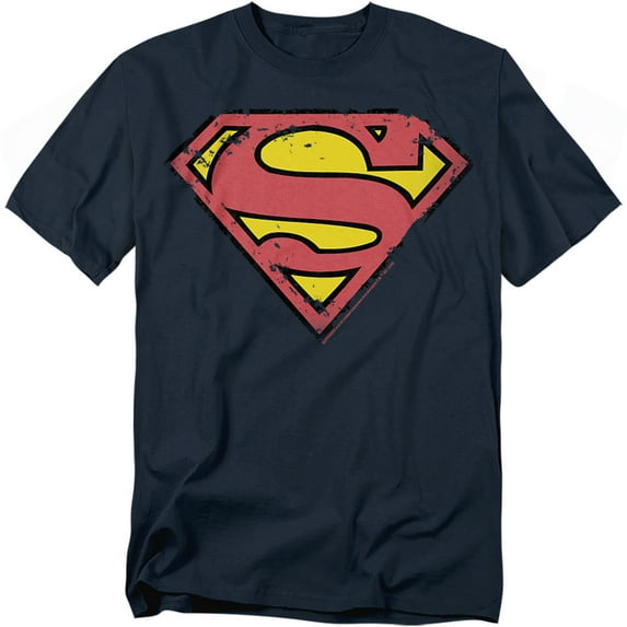Superman T-Shirt Distressed Shield Unisex Graphic Tee For Men & Women