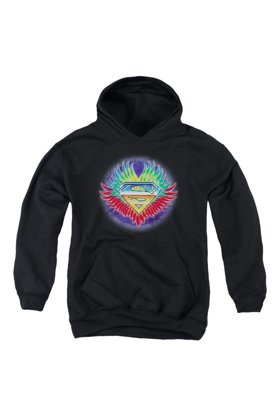 Superman - Dont Stop Believing - Youth Hooded Sweatshirt - Large