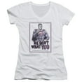 thumbnail image 1 of Superman Dont Want You Junior Women's V-Neck T-Shirt White, 1 of 1