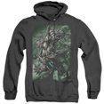 thumbnail image 1 of Superman Doomsday Destruction Adult Heather Hoodie Sweatshirt Black, 1 of 1