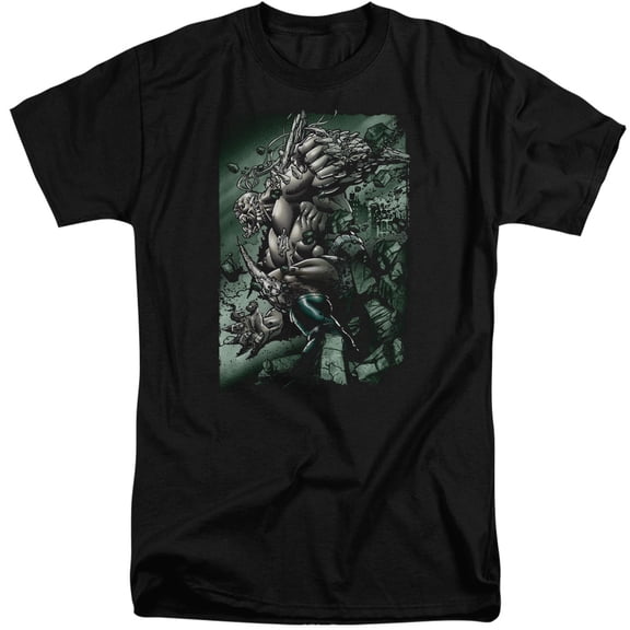 Superman Doomsday Destruction Adult Tall T-Shirt Black