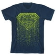 thumbnail image 1 of Superman Dripping Logo Boy's Navy T-shirt-XL, 1 of 7