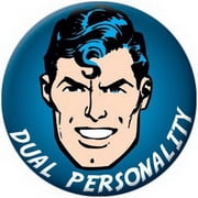 Superman Dual Personality Licensed 1.25 Inch Button 81589