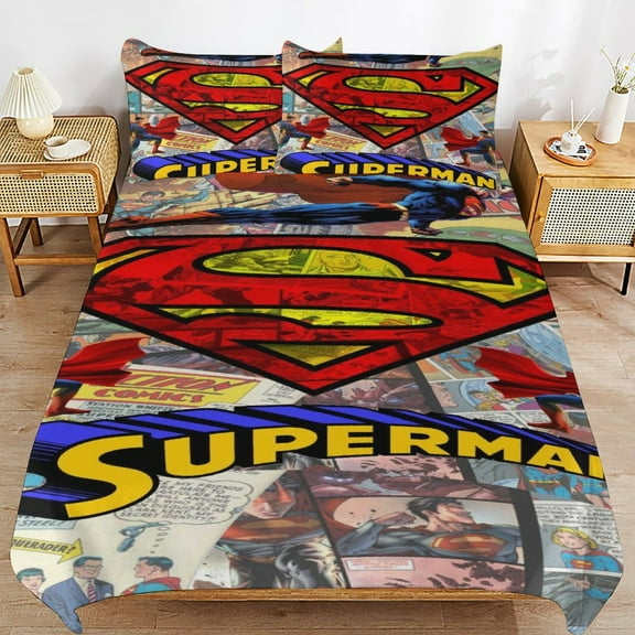Duvet Cover Bedding Set Cartoon Print Soft Quilt Cover 3 Pieces, 1 Comforter Cover & 2 Pillowcases for Kids Teens Boys Girls Room Decor 86"x70"