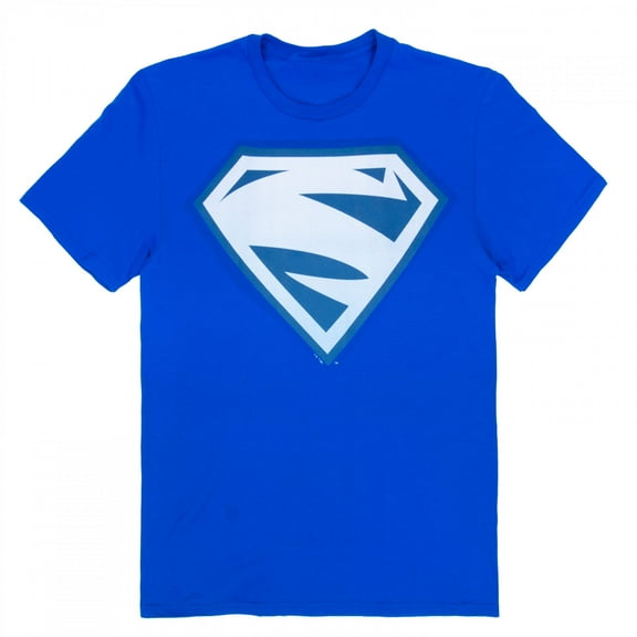 Superman Electric Blue Logo Tshirt-XLarge