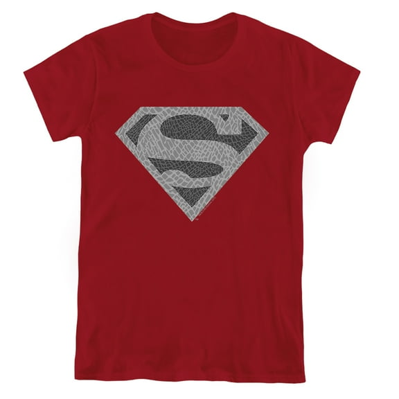 Superman Elephant Shield Women's T Shirt, Cardinal, Small