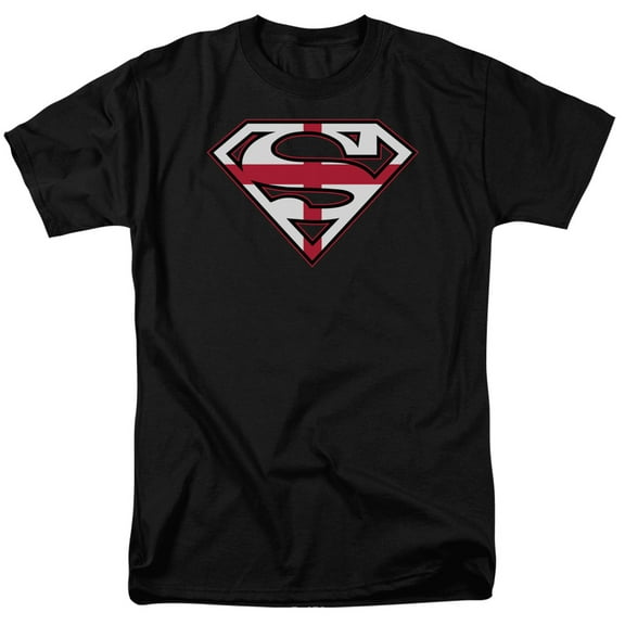 Superman Men's English Shield T-shirt Small Black