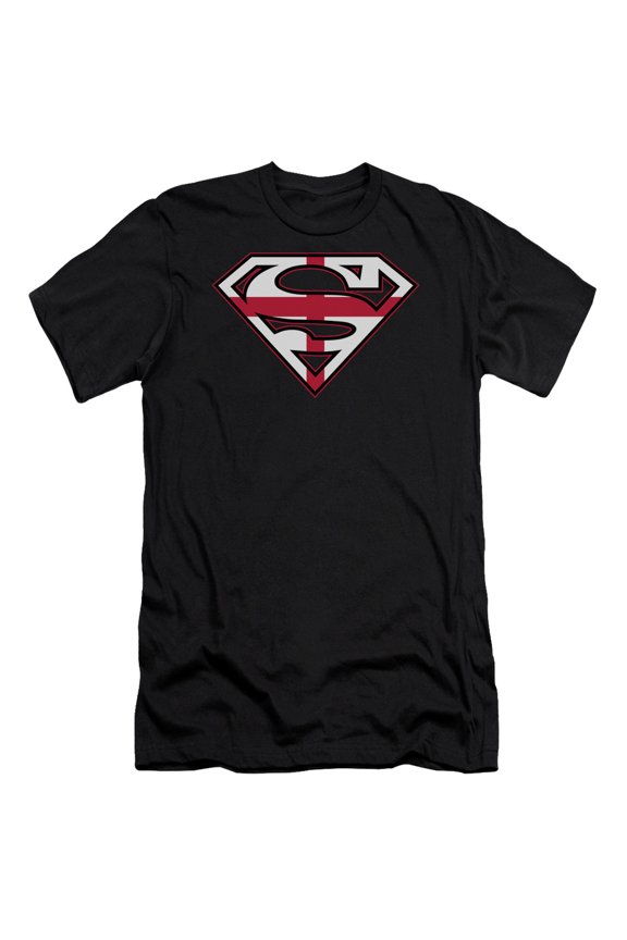 Superman - English Shield - Premium Slim Fit Short Sleeve Shirt - Medium