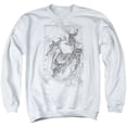 thumbnail image 1 of Superman Exploding Space Sketch Adult Crewneck Sweatshirt White, 1 of 1