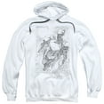 thumbnail image 1 of Superman Exploding Space Sketch Adult Pullover Hoodie Sweatshirt White, 1 of 1