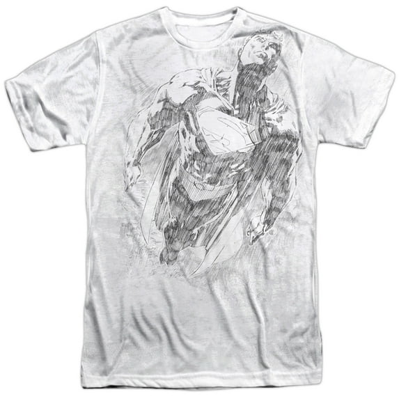 Superman - Exploding Space Sketch - Short Sleeve Shirt - Large
