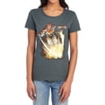 thumbnail image 1 of Superman Explosive Women's T Shirt, Charcoal, Medium, 1 of 6