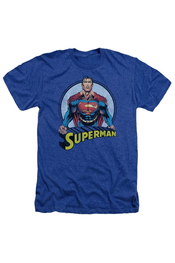 Superman - Flying High Again - Heather Short Sleeve Shirt - Medium