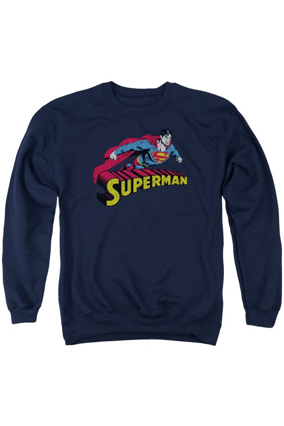 Superman - Flying Over - Crewneck Sweatshirt - Large