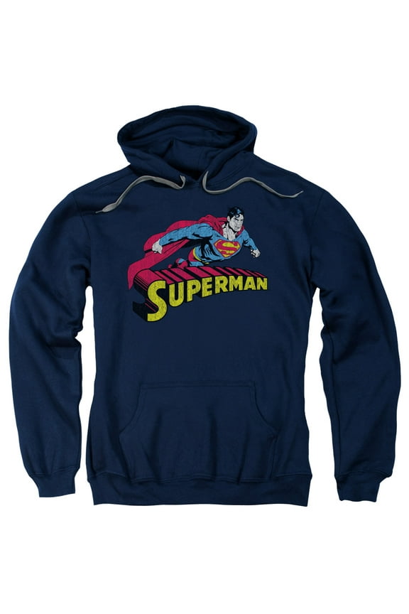 Superman - Flying Over - Pull-Over Hoodie - Large