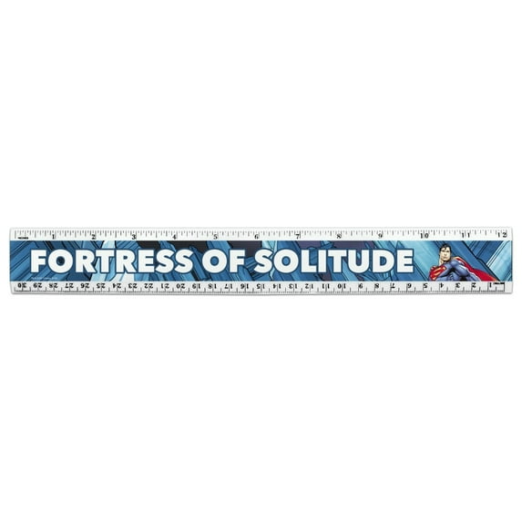 Superman Fortress of Solitude 12 Inch Standard and Metric Plastic Ruler