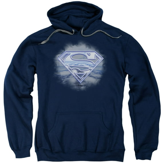 Superman Freedom Of Flight Adult Pullover Hoodie Sweatshirt Navy