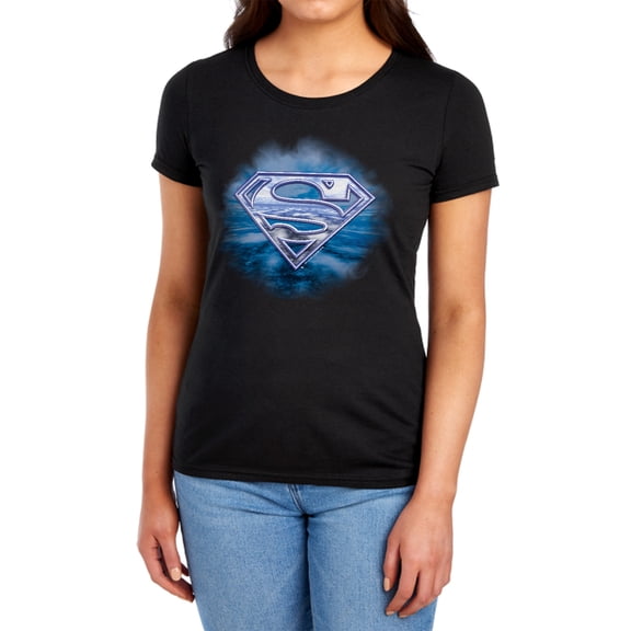 Superman Freedom of Flight Women's T Shirt, Black, Small