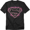 thumbnail image 1 of Superman T-Shirt Fuchsia Flames Unisex Graphic Tee For Men & Women, 1 of 7