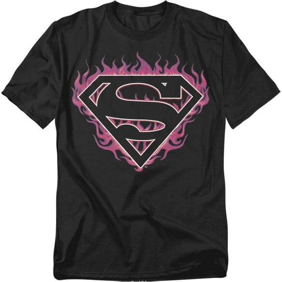 Superman T-Shirt Fuchsia Flames Unisex Graphic Tee For Men & Women