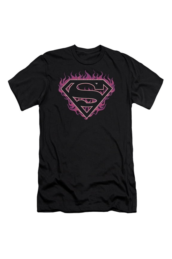 Superman - Fuchsia Flames - Slim Fit Short Sleeve Shirt - X-Large