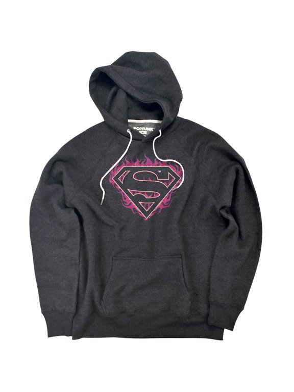 Fuchsia Flames Unisex Adult Slim Fit Pull-Over Heather Hoodie, Charcoal, Small