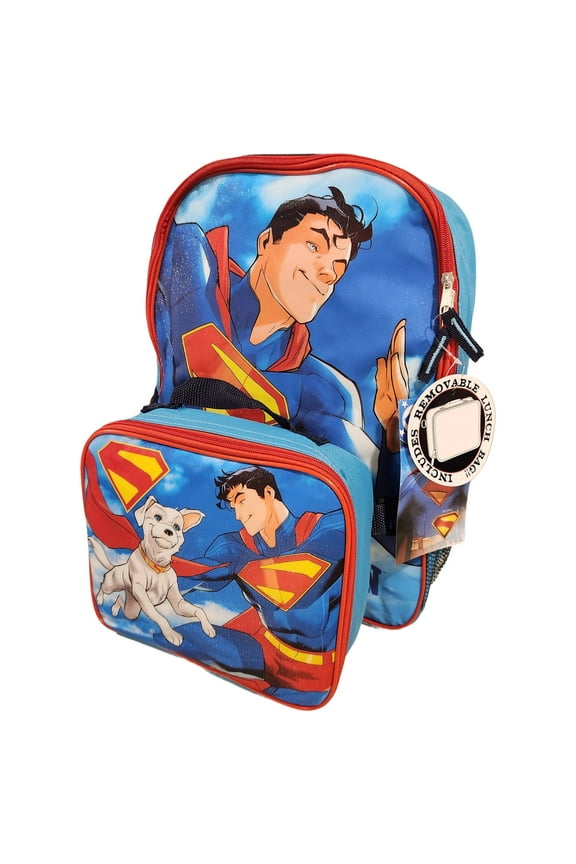 Full Size 16 Inch Backpack with Detachable Lunch Box 2 pieces set