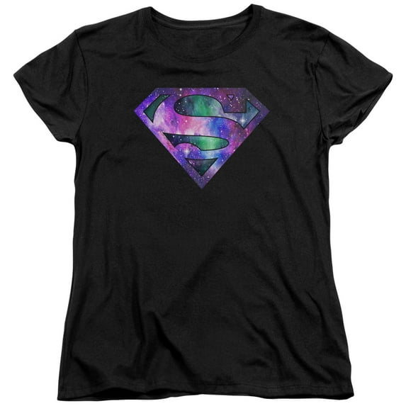 Superman - Galaxies Shield - Women's Short Sleeve Shirt - Medium