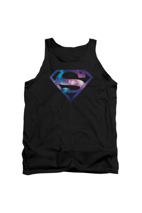 Superman Galaxy Shield Adult Tank Top Black